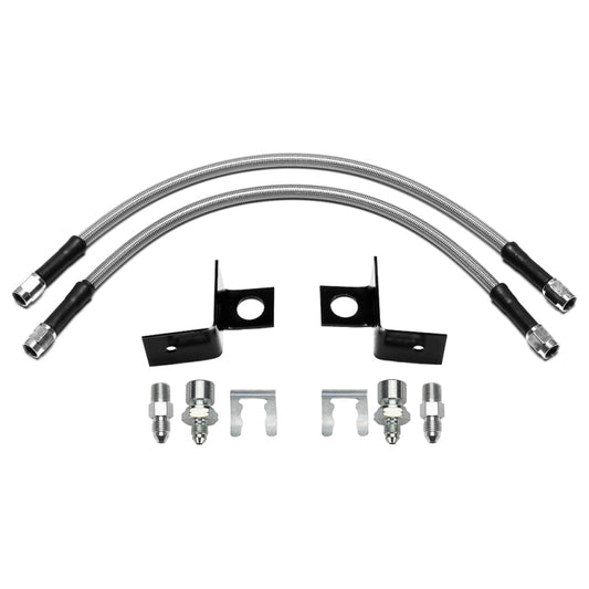 Wilwood flexline kit 14IN -3 hose M1.5 IF 1/8-27 NPT W/BRACKET