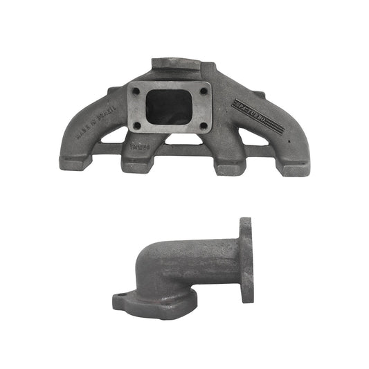 VW MKIII 8v T3 turbo manifold + 90 degree L fitting Wastegate WG mount for Golf III TMW08T3V manifold
