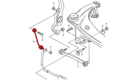 Verkline Rear Sway Bar End Links - Audi B5 A4 S4 RS4 & B4 S2 RS2