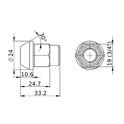 FORGED WHEEL NUT COMPETITION TYPE M12x1.5 - Pack of 4