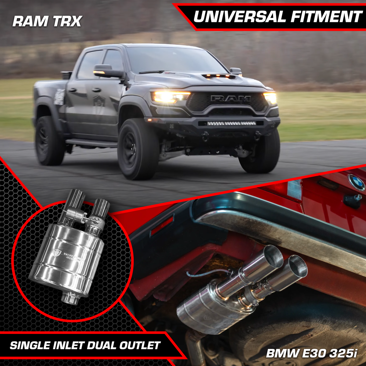 UNIVERSAL VALVED MUFFLER KIT