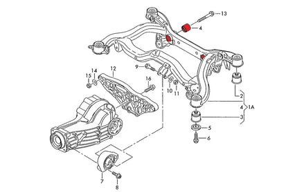 Verkline Rear Diff Rear Mounting Sleeves (pair) - Audi B6/B7