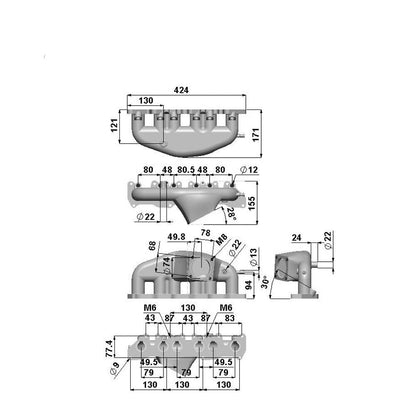VW VR6 12V OBDI Short Runner Induction Intake Manifold + COMETIC GASKET
