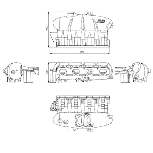 VW AUDI 2.0T FSI / 2.0 TSI aluminum intake manifold
