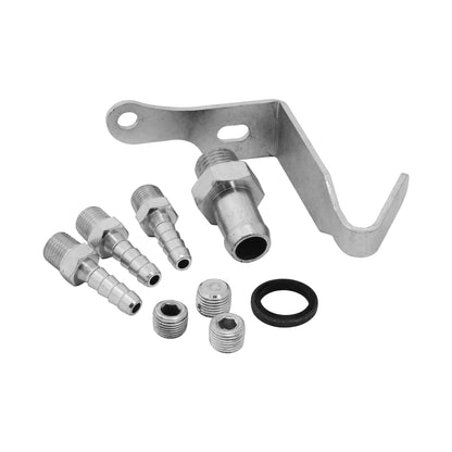 Cast Aluminum Intake Manifold for transverse VW/AUDI 1.8T - 4 injectors Fuel Rail Kit (right side OEM throttle) - Black