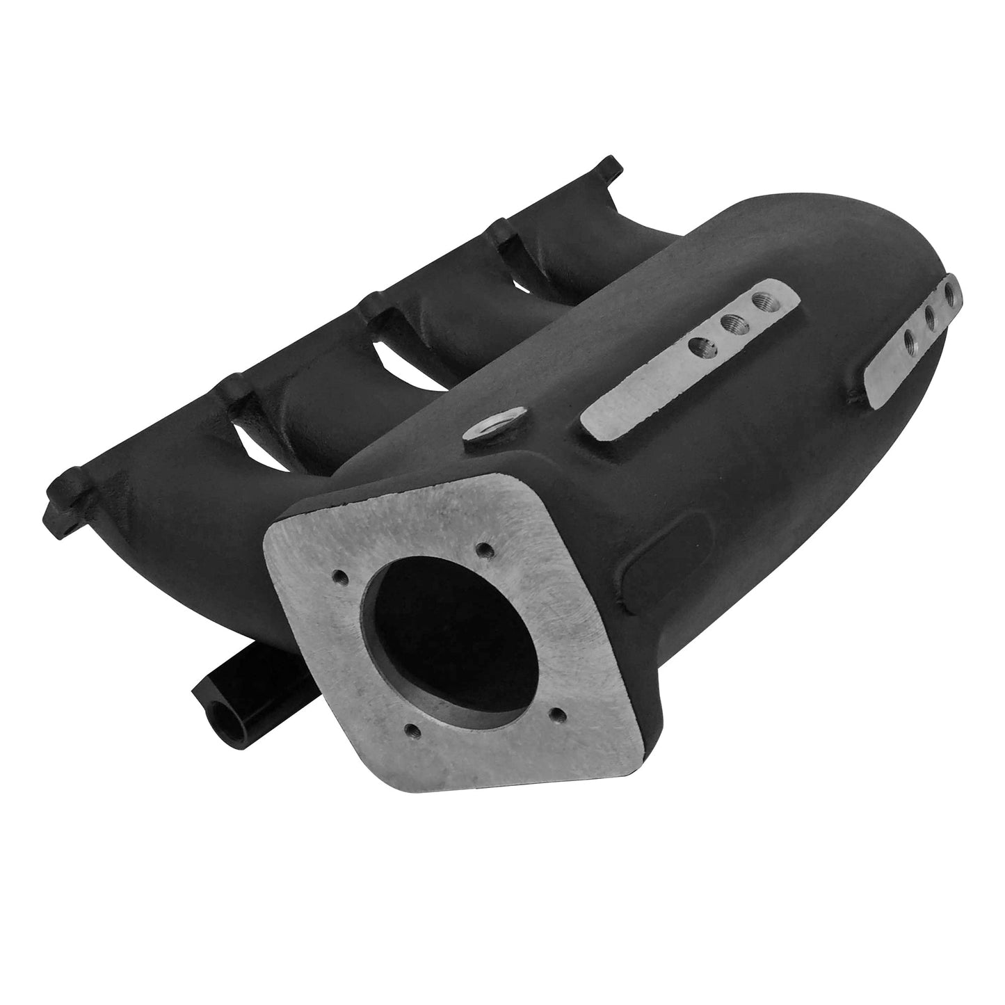 Cast Aluminum Intake Manifold for transverse VW/AUDI 1.8T with 4 injectors Fuel Rail Kit (left side OEM throttle) - Black