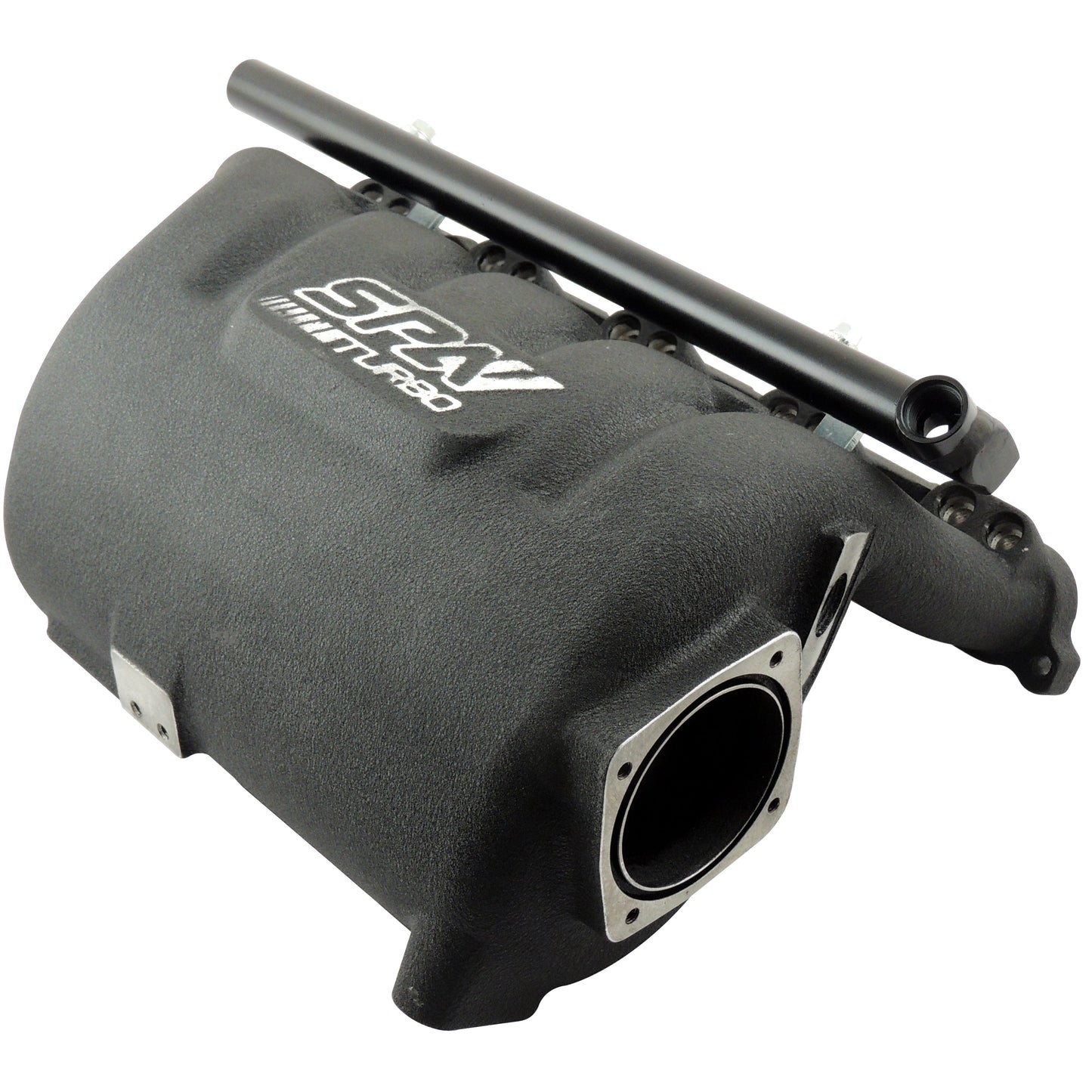 VW 2.5L 5 CYLINDER 20V 07K CAST ALUMINUM INTAKE MANIFOLD - WITH 10 INJECTORES FUEL RAIL - BLACK