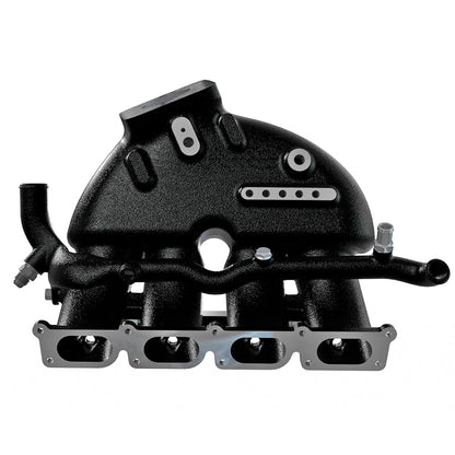VW B5 T3 top mount turbo twin scroll manifold wastegate "i" + Cast Aluminum Intake Manifold for longitudinal with 4 injectors Fuel Rail Kit (OEM throttle) Black