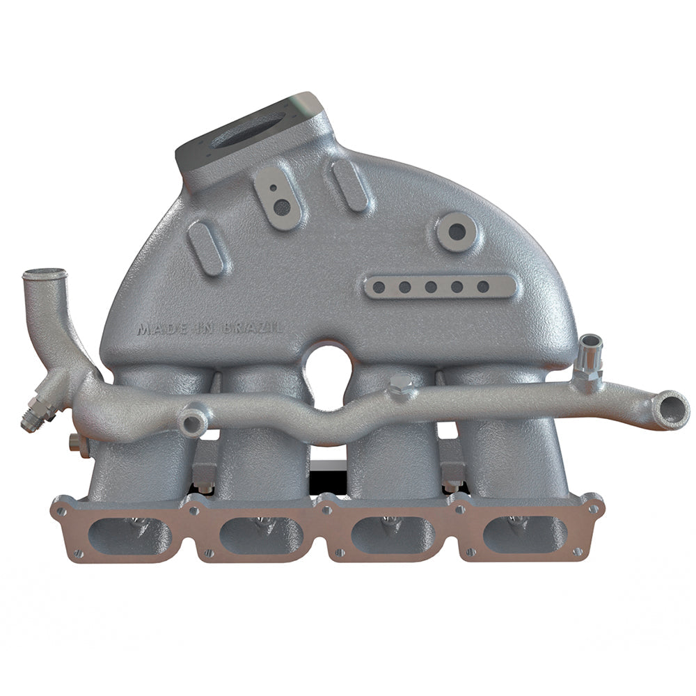 VW B5 T3 top mount turbo twin scroll manifold wastegate "i" + Cast Aluminum Intake Manifold for longitudinal with 4 injectors Fuel Rail Kit (OEM throttle)