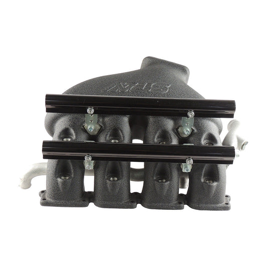 Cast Aluminum Intake Manifold for longitudinal VW/AUDI 1.8T with 8 injectors Fuel Rail Kit (OEM throttle) Black