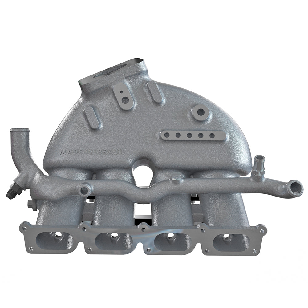 VW B5 T3 top mount turbo twin scroll manifold wastegate "i" + Cast Aluminum Intake Manifold for longitudinal with 8 injectors Fuel Rail Kit (OEM throttle)