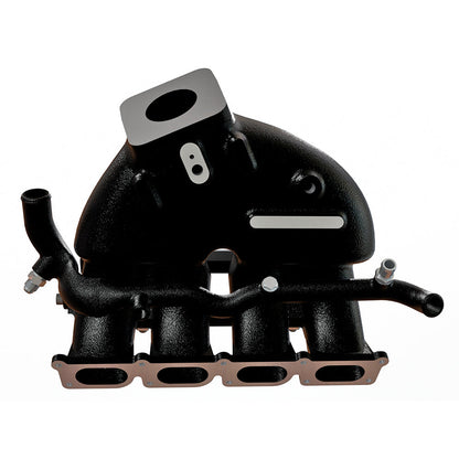 VW B5 T3 top mount turbo twin scroll manifold wastegate V-Band + Cast Aluminum Intake Manifold for longitudinal with 8 injectors Fuel Rail Kit (without throttle bolt holes) Black