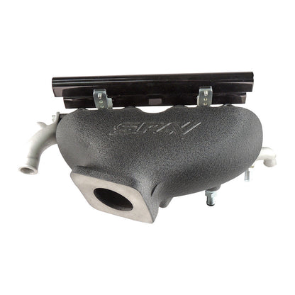 Cast Aluminum Intake Manifold for longitudinal VW/AUDI 1.8T with 8 injectors Fuel Rail Kit (without throttle bolt holes) Black