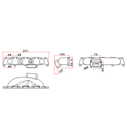 VW / AUDI B5 1.8L 20v T25 Longitudinal Turbo Manifold