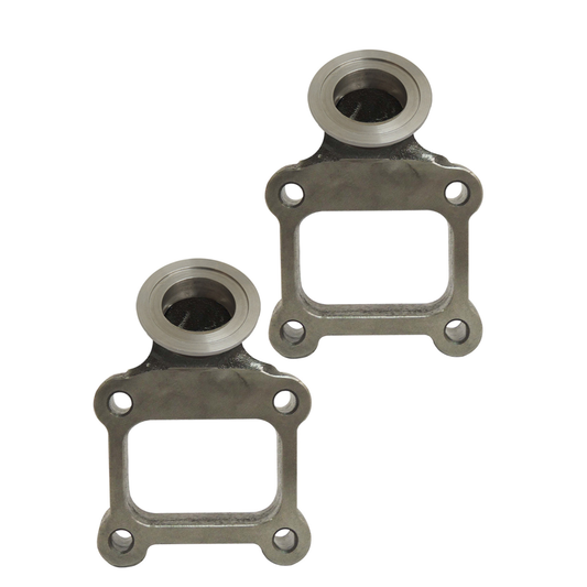 T4 manifold 44/45mm v-band Wastegate adapter 45 degree flange (2 units)
