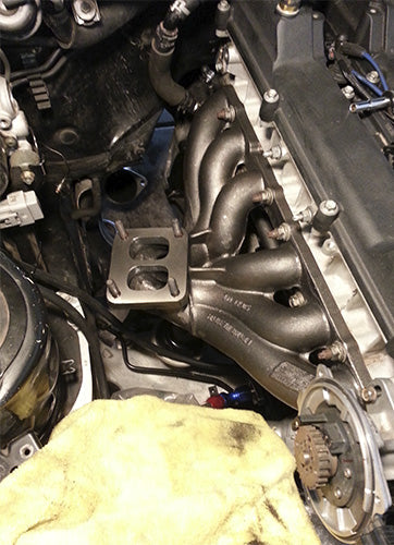 Toyota Supra Soarer Lexus IS300 GS 2JZ-GE T4 Twin Scroll Flow Top Mount Turbo Manifold - 44/45mm Vband Wastegate Flange - PRE SALE
