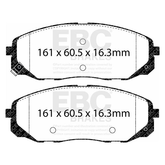EBC 2015+ Kia Sedona 3.3L Ultimax2 Front Brake Pads
