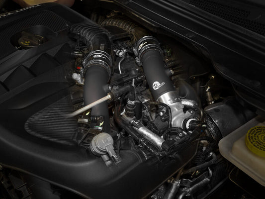 aFe BladeRunner 2-1/4in & 3in Aluminum Hot and Cold Charge Pipe Kit Black RAM 1500 RHO 25-27 L6-3.0L