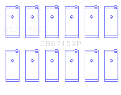 King Nissan TB42/TB45/TB48 L6 4.2L/4.5L/4.8L (Size 0.25mm) Tri-Metal Perf Rod Bearing Set