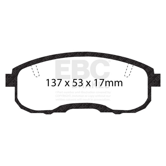 EBC 95-99 Infiniti I30 3.0 Redstuff Front Brake Pads