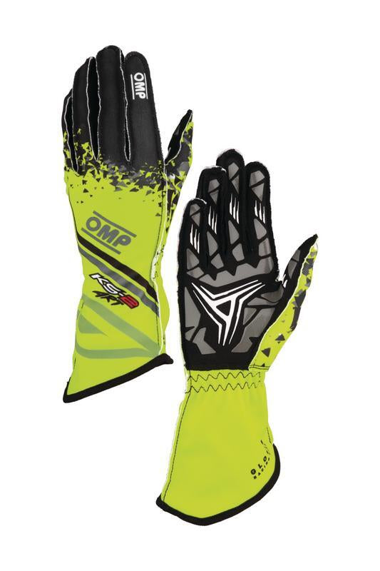 OMP KS-2 ART my2025 KART GLOVES ANTHRACITE / FLUO YELLOW SZ L