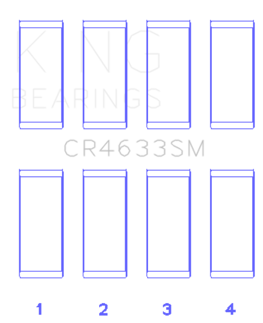 King Engine Bearings 07-12 Mini Cooper N14B16C (Size +.3mm Undersize) Connecting Rod Bearing Set