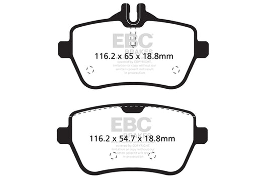 EBC 14+ Mercedes-Benz S550 4.7 Twin Turbo Yellowstuff Rear Brake Pads