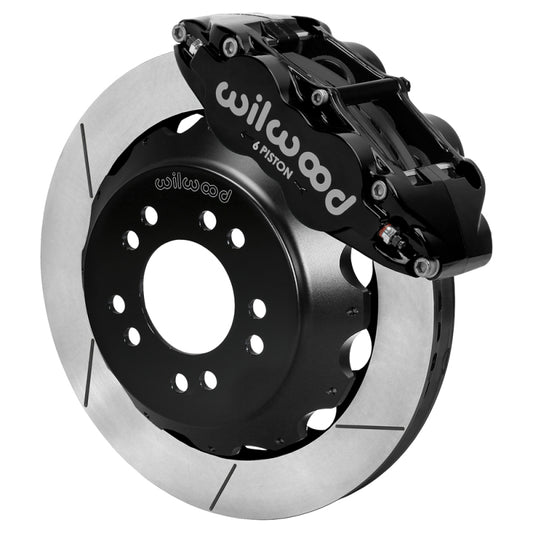 Wilwood Ford Mustang II Ford Narrow Superlite 6 Front Brake Kit w/ 12.88in Slotted Rotor - Black