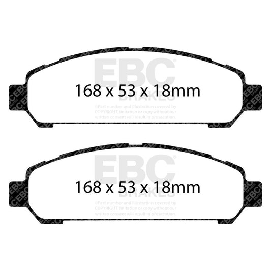 EBC 08+ Toyota Venza 2.7 Redstuff Front Brake Pads