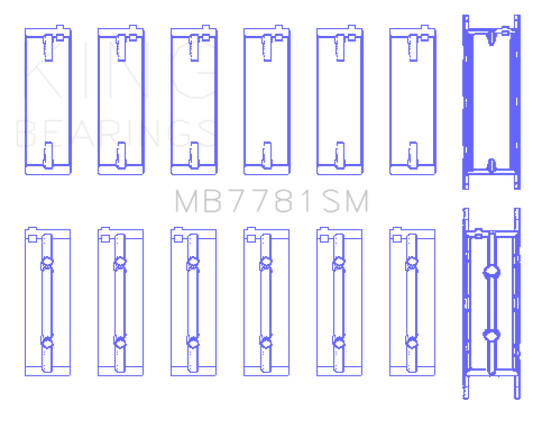 King Engine Bearings BMW N57 D30 A/B/C / N57N / N57S (Size +0.5mm) Main Bearing Set