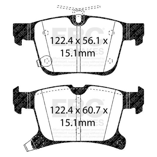 EBC 2016+ Chrysler Pacifica (RU) 3.6L Ultimax2 Rear Brake Pads
