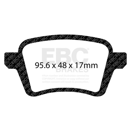 EBC 13+ Fiat 500L 1.4 Turbo Yellowstuff Rear Brake Pads