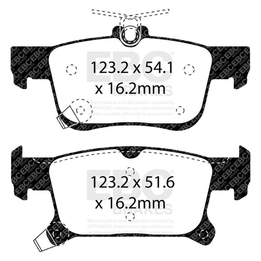 EBC 2016+ Buick Envision 2.0L Turbo Yellowstuff Rear Brake Pads