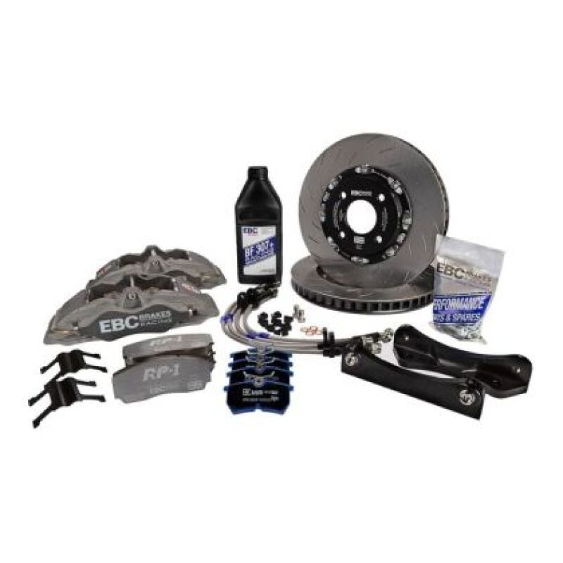 EBC Racing 17-24 Suzuki Swift 1.4T Hybrid Anodized Apollo-4 Caliper 330mm Rotors Front Big Brake Kit