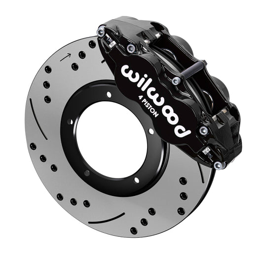 Wilwood kit front FNSL4R PORS 911 1984- 89 3.5 MT 11.10X.95 rotor SRP black W/LINES