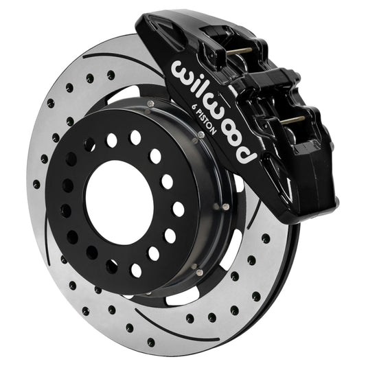 Wilwood Ford Mustang II Dynapro Front Brake Kit w/ 12.19in Drilled & Slotted Rotor - Black