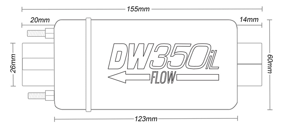 Nuke Performance - Deatschwerks DW350il in-line fuel pump