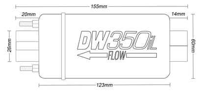 Nuke Performance - Deatschwerks DW350il in-line fuel pump