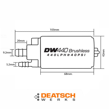 Nuke Performance - Deatschwerks DW440 in-tank brushless fuel pump kit
