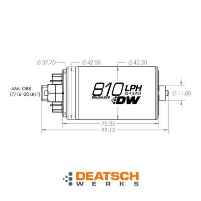 Nuke Performance - Deatschwerks DW810 in-tank brushless fuel pump kit