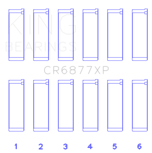 King Engine Bearings BMW S54B32 (Size 0.25mm) Performance Connecting Rod Bearing - Set of 6