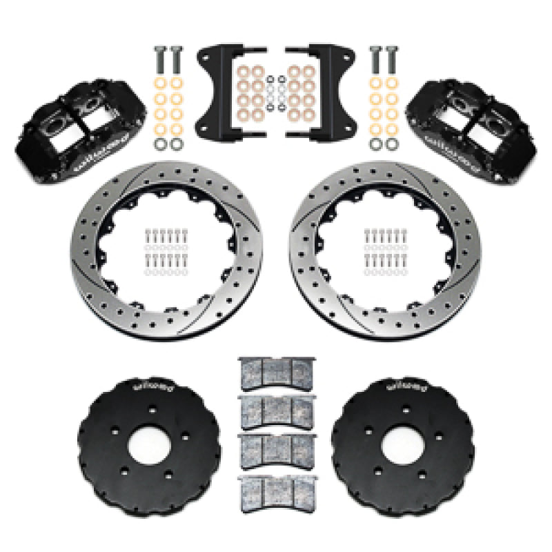 Wilwood 14-19 Chevrolet Corvette C7 Forged Narrow Superlite 6R Front BBK - 13.06 Rotor SRP - Black