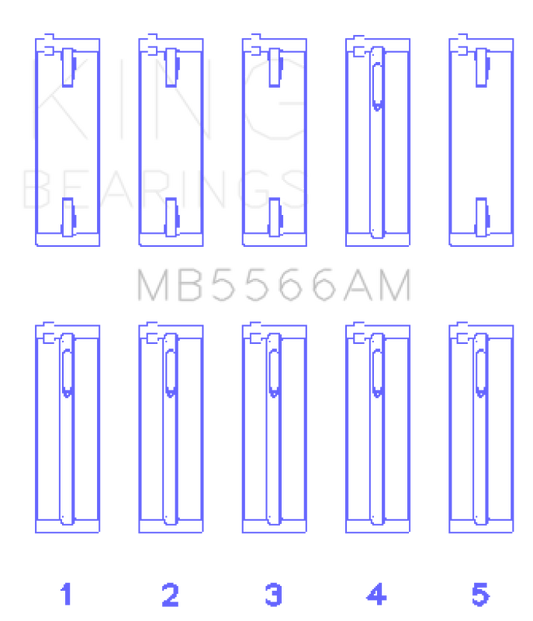 King Engine Bearings Audi A4 1.8L AEB (Size STD) Main Bearing Set