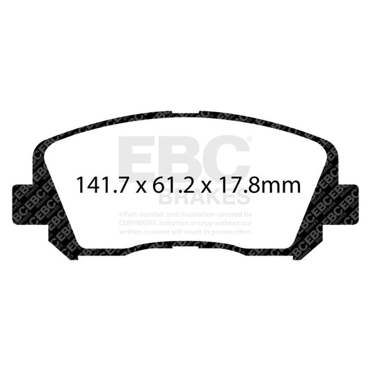 EBC 15+ Chrysler 200 2.4 Ultimax2 Front Brake Pads
