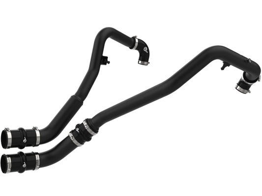 aFe BladeRunner 2in to 2-1/2in Aluminum Hot Charge Pipe Black Ford F-150 24-26 V6-2.7L (tt)
