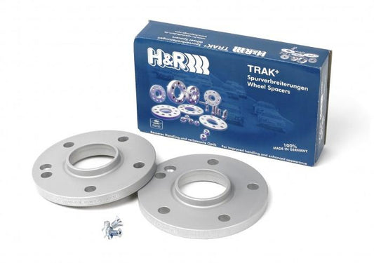 H&R Trak+ 8mm DR Wheel Spacers Bolt 5/112 Center Bore 57.1 Bolt Thread 14x1.5 - Black (Front Axle)