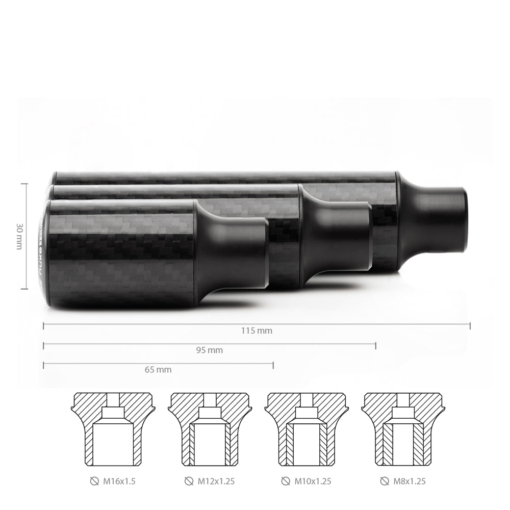 Nuke Performance - Gear Knob Cavernous Carbon 100, Glossy finish
