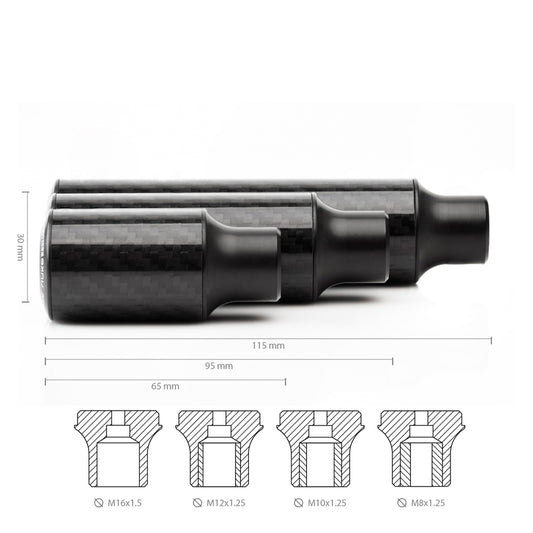 Nuke Performance - Gear Knob Cavernous Carbon 100, Glossy finish