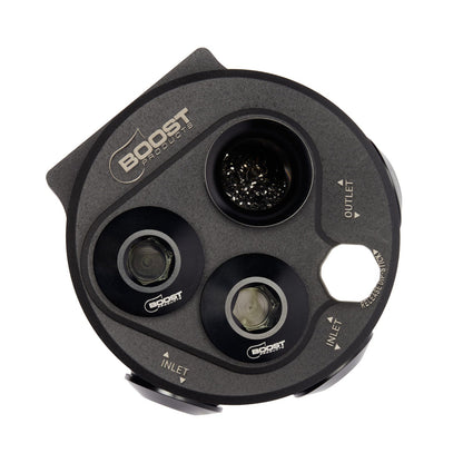 BOOST products 12 AN / Dash 12 Atmospheric Ventilation Fitting / Trumpet for Oil Catch Tank - Matte Black
