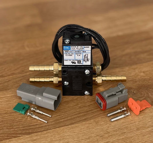 4-port boost control solenoid kit with MAC 45 series valve, fittings and wiring kit at 9T Performance
